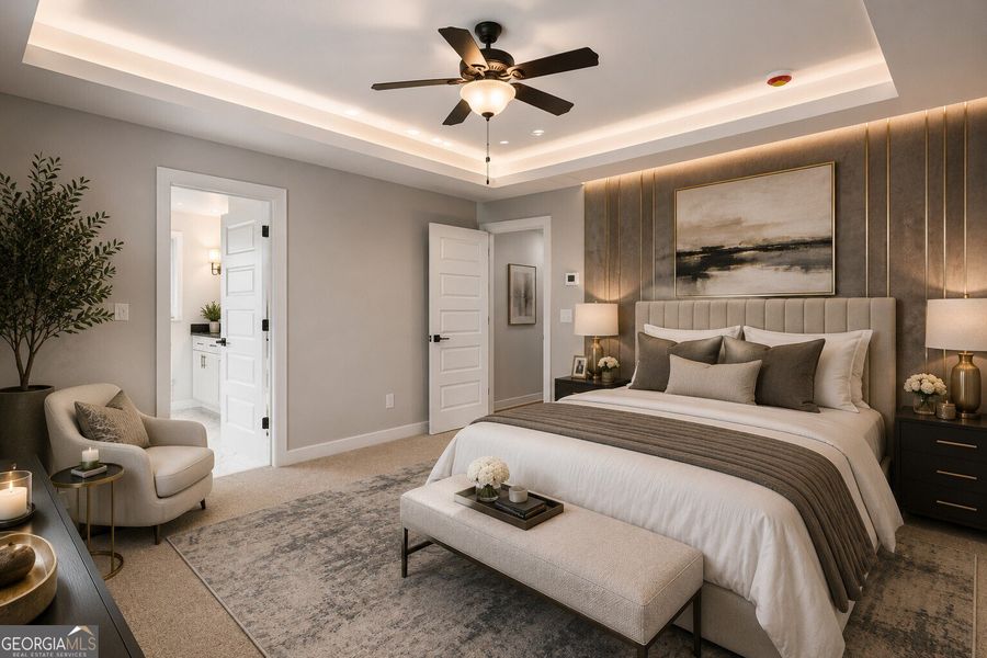 Furnished interior view inside a new home in The Fairways at Mirror Lake, Villa Rica (Image 16).