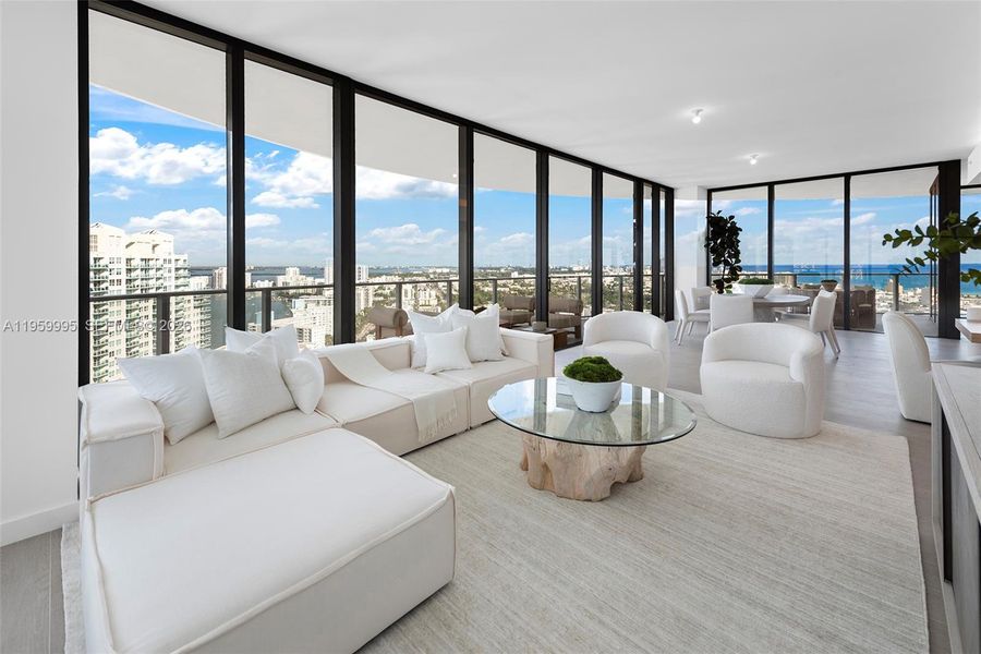 Furnished interior view inside a new home in , Miami Beach (Image 36).