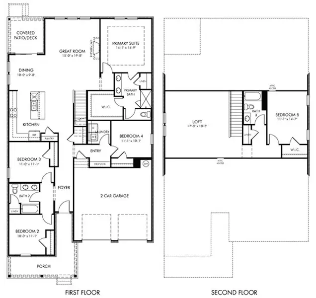 2D floor plan layout for the Clark by Meritage Homes in Benders Cove - Reserve Series, Mount Juliet, TN (Image 3). 2D floor plan layout for the Clark by Meritage Homes in Benders Cove - Reserve Series, Mount Juliet, TN (Image 3).