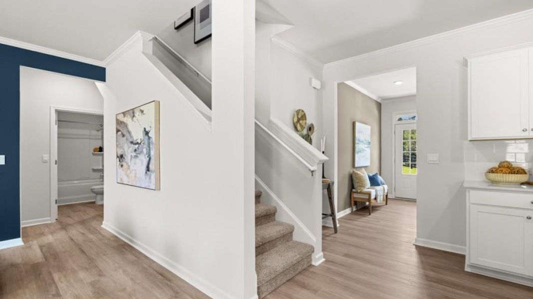 Furnished interior view inside a new home in South Wind, Union City (Image 27).