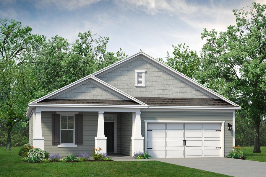 Representative exterior photo of a completed home built from the The Redbud by Chesapeake Homes in Heritage Park at Longs, Longs, SC (Image 19).