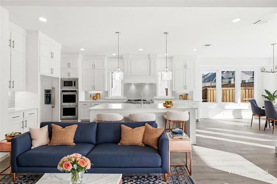 Furnished interior view inside a new home in Windsong Ranch 61' Series, Prosper (Image 29).