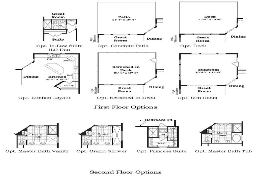 2D floor plan layout for the The Yorkshire by Norfolk Homes in Coronado Estates, Jackson, MI (Image 28).