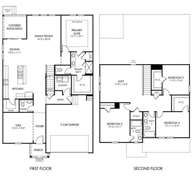 2D floor plan layout of this home in Greystone - Legacy Series, Smyrna, TN (Image 2).
