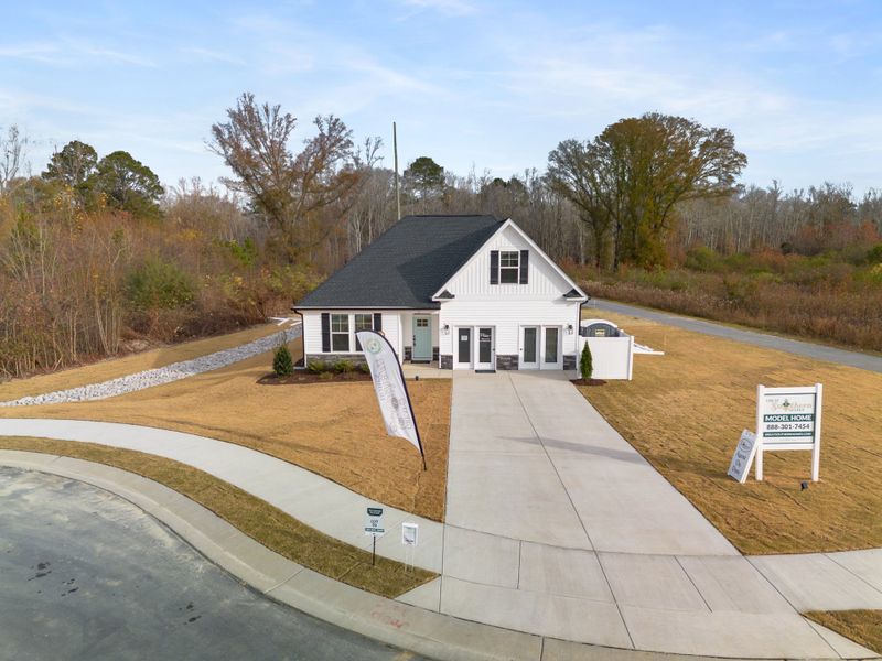 Representative exterior photo of a completed home built from the Julie II by Great Southern Homes in Peachtree Hills, Lexington, SC (Image 27).
