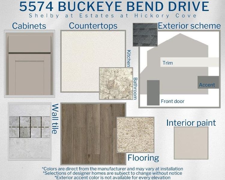 Shelby - Color Selections Shelby - Color Selections