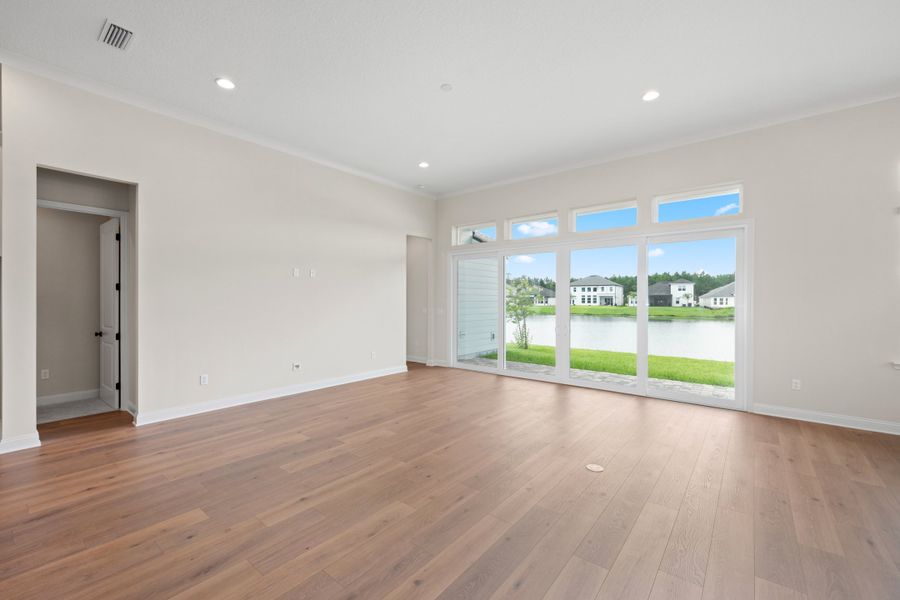 Representative unfurnished interior of a home built from the Aurora by Riverside Homes in Hidden Creek at SilverLeaf, St. Augustine (Image 34).