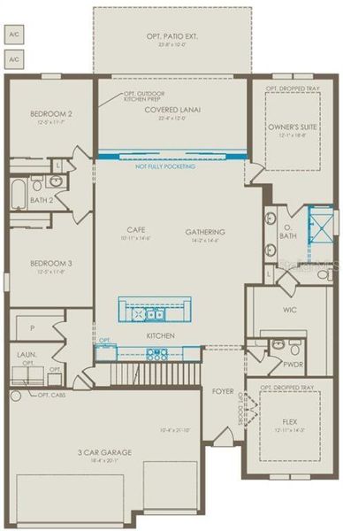 2D floor plan layout of this home in Sunrise Estates, West Melbourne, FL (Image 3).