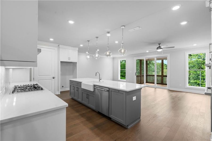 Ellington home features an Upgraded Three Panel Slider Door that opens to a private SCREENED in Deck overlooking a private tree preserve Ellington home features an Upgraded Three Panel Slider Door that opens to a private SCREENED in Deck overlooking a private tree preserve