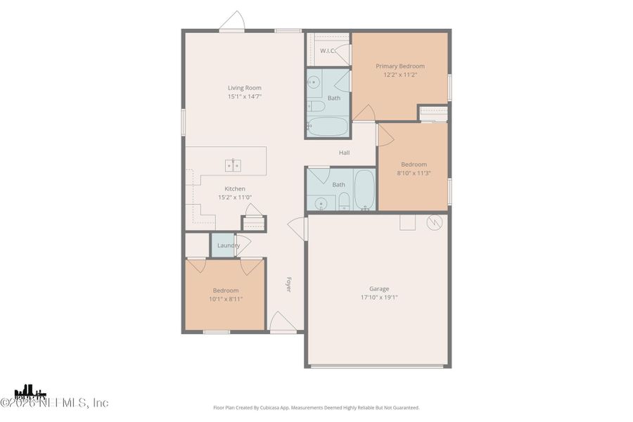 2D floor plan layout of this home in , Jacksonville, FL (Image 5).