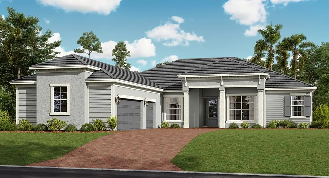 Front exterior of a home in the Heritage Landing: Estate Homes community, located in Punta Gorda, FL (Image 17).