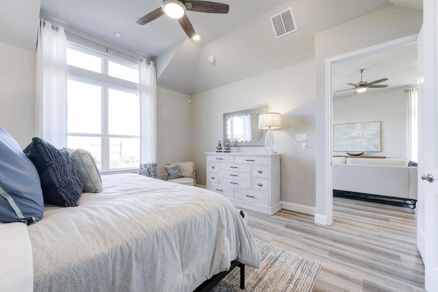 Furnished interior view inside a new home in Elyson: Elyson Duets, Katy (Image 17). Furnished interior view inside a new home in Elyson: Elyson Duets, Katy (Image 17).