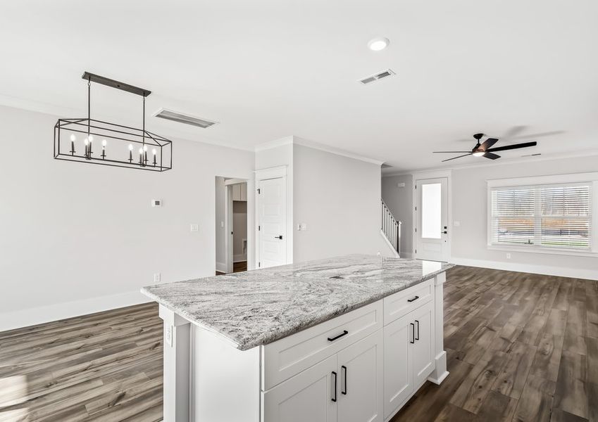 Large kitchen isalnd. Large kitchen isalnd.