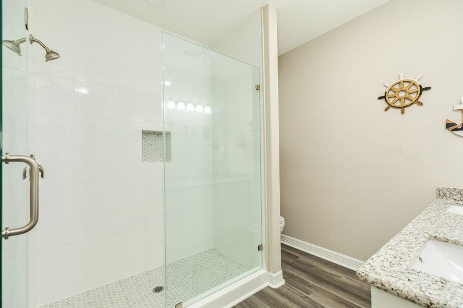Large walk-in shower Large walk-in shower