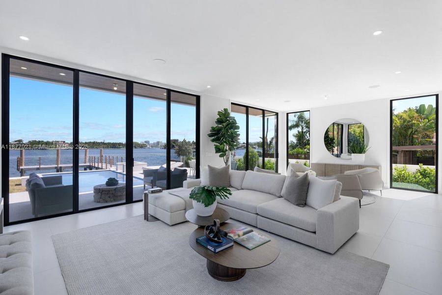 Furnished interior view inside a new home in , Miami Beach (Image 9). Furnished interior view inside a new home in , Miami Beach (Image 9).