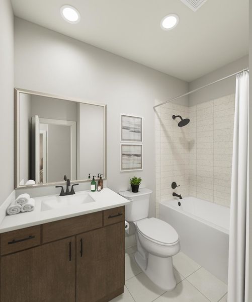 Representative furnished interior of a home built from the Abeline by Tri Pointe Homes in The Meadows, Denton (Image 15).