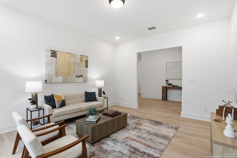 Furnished interior view inside a new home in Kinder Ranch - 70', San Antonio (Image 31).