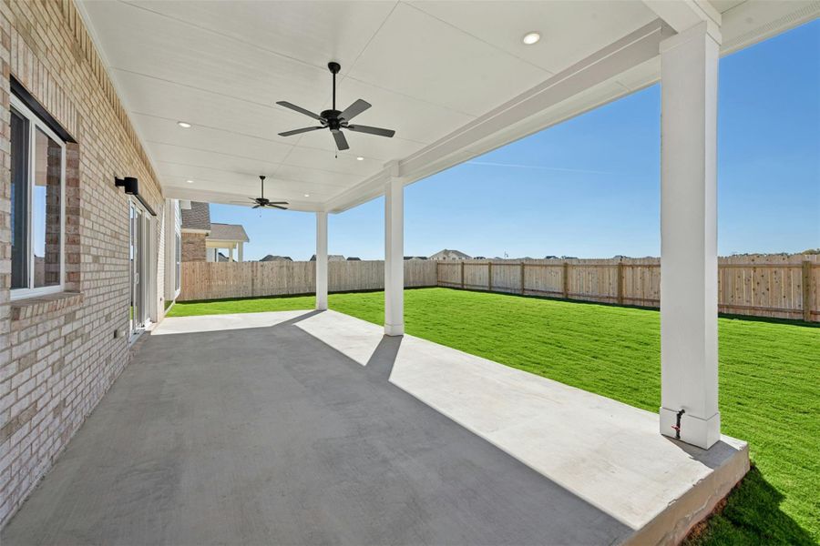 Exterior details and patio area of a home in Santa Rita Ranch, Liberty Hill (Image 22).