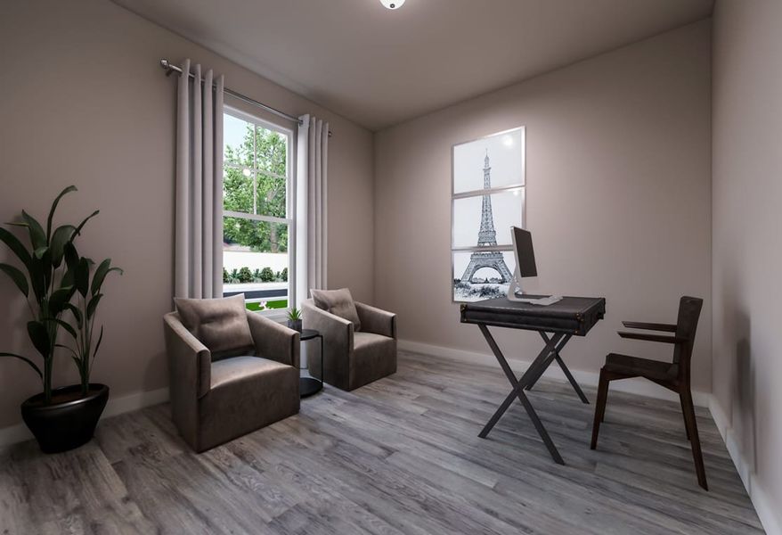 Furnished interior view inside a new home in Painted Tree, McKinney (Image 6).