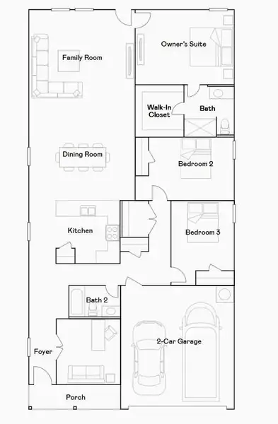2D floor plan layout of this home in Sunterra, Katy, TX (Image 3).