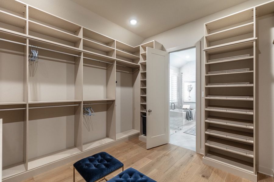 Representative Primary Closet - some options shown Representative Primary Closet - some options shown