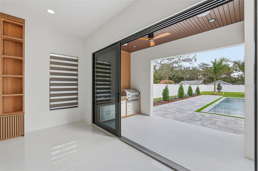 Exterior details and patio area of a home in , Tampa (Image 38).