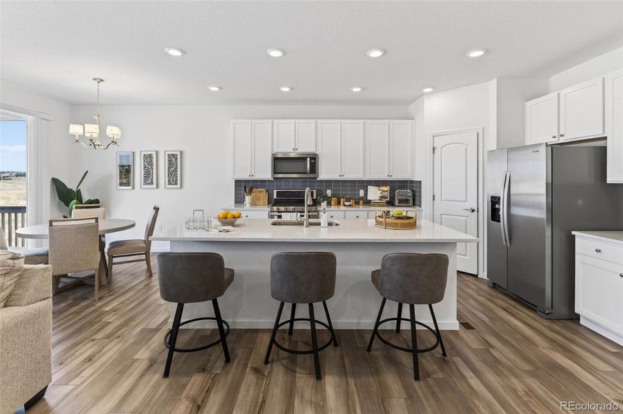 Furnished interior view inside a new home in Anthology North, Parker (Image 6).