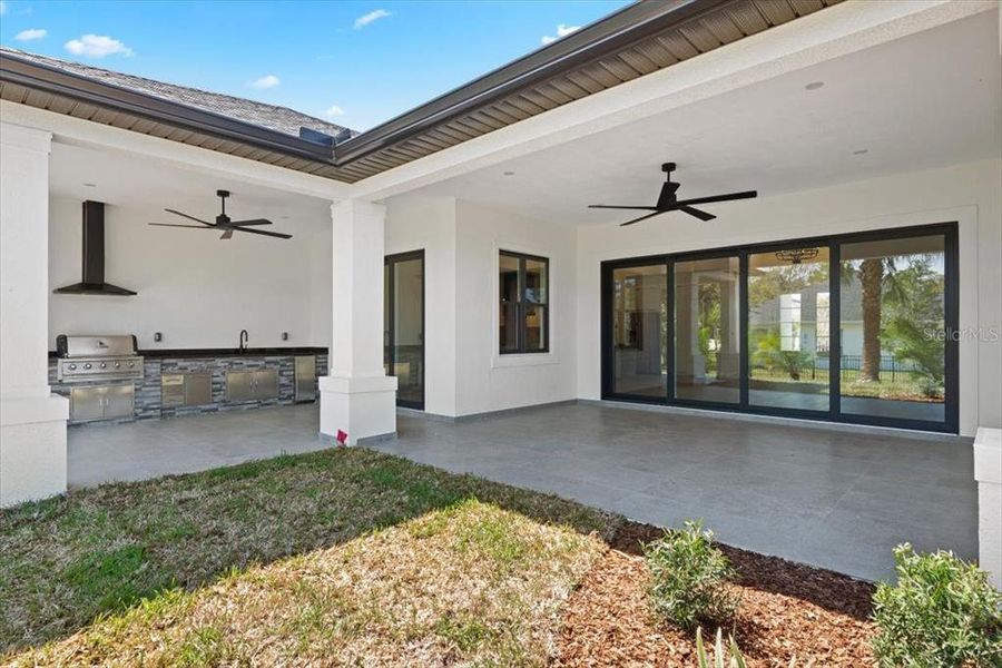 Exterior details and patio area of a home in , Palm Coast (Image 4). Exterior details and patio area of a home in , Palm Coast (Image 4).