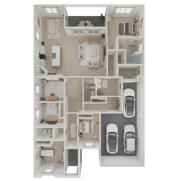 2D floor plan layout for the Jerome by K. Hovnanian® Homes in Estates at Rancho Mirage, Maricopa, AZ (Image 5). 2D floor plan layout for the Jerome by K. Hovnanian® Homes in Estates at Rancho Mirage, Maricopa, AZ (Image 5).