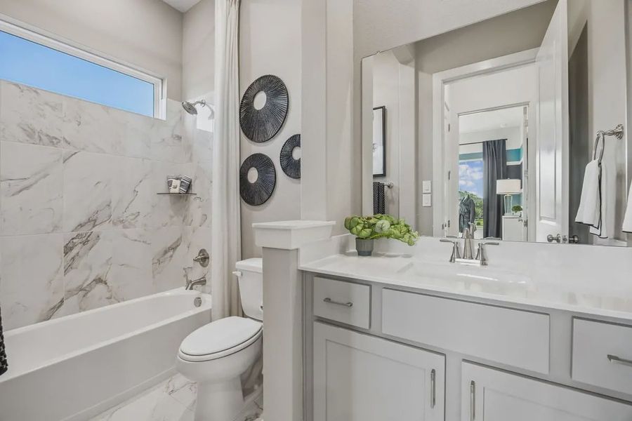 Representative furnished interior of a home built from the Dayton 50' by Chesmar Homes in Las Lomas, Forney (Image 29).