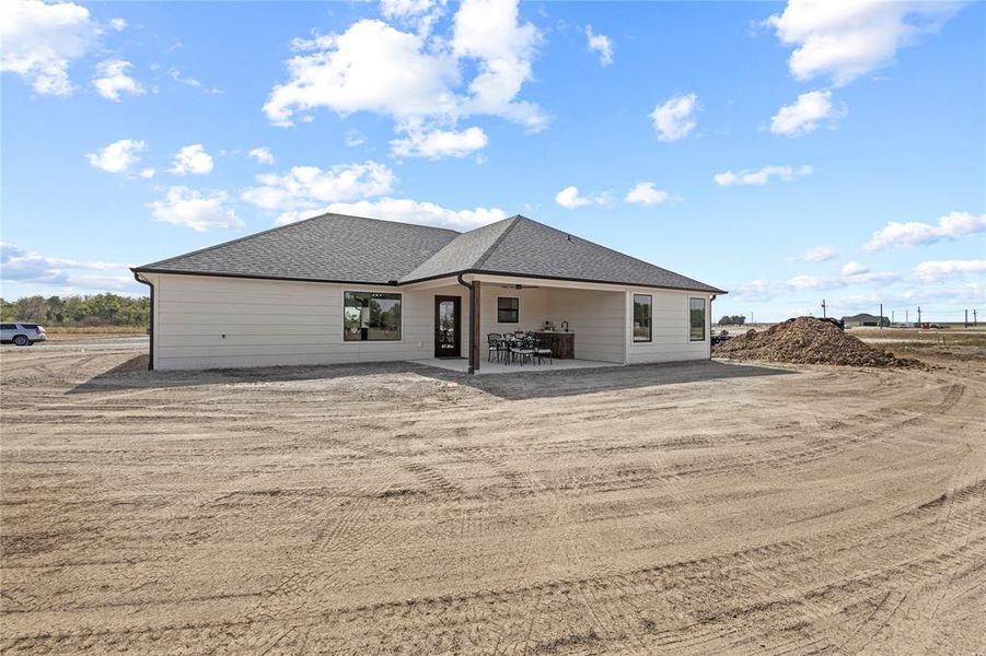 Exterior details and patio area of a home in , Brookston (Image 27).