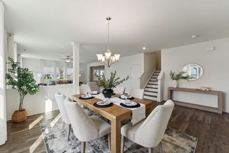 Representative furnished interior of a home built from the Winslow by True Homes in Parc Northwest, Elon (Image 5).