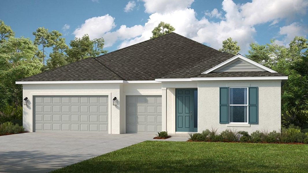 Representative exterior photo of a completed home built from the Astoria by Taylor Morrison in Windward Preserve, Cocoa, FL (Image 5). Representative exterior photo of a completed home built from the Astoria by Taylor Morrison in Windward Preserve, Cocoa, FL (Image 5).