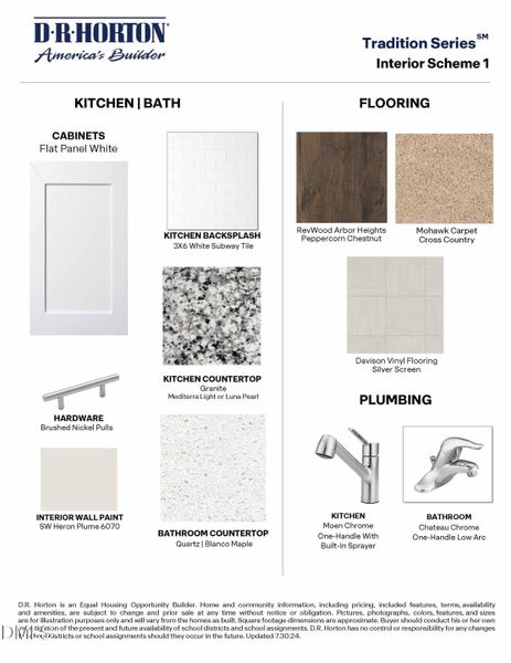 Tradition DRHE Series - Interior Schemes Tradition DRHE Series - Interior Schemes