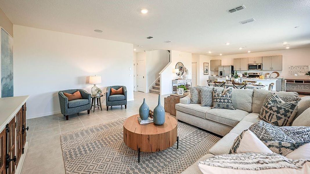 Furnished interior view inside a new home in Waterstone, Groveland (Image 17).