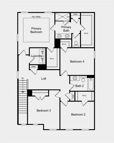 2D floor plan layout of this home in Windance Lake, Loganville, GA (Image 3).
