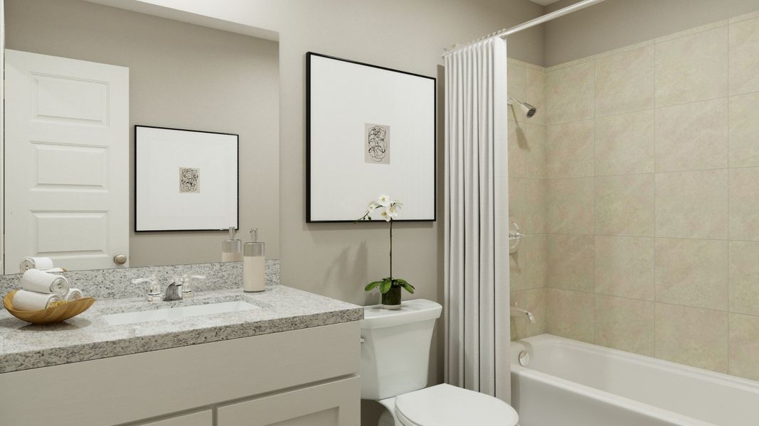 Representative furnished interior of a home built from the The Cortona by Legend Homes in Hunters Ranch, San Antonio (Image 27).