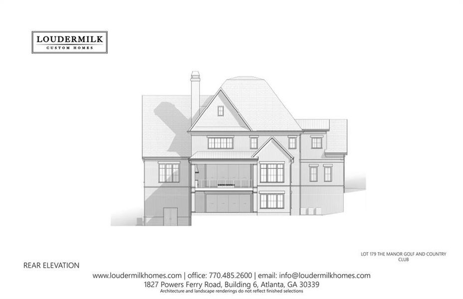 Exterior rendering of this home design in , Milton, GA (Image 5).