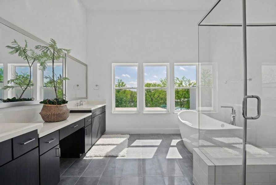 Furnished interior view inside a new home in Bluebonnet Lofts, Austin (Image 18).