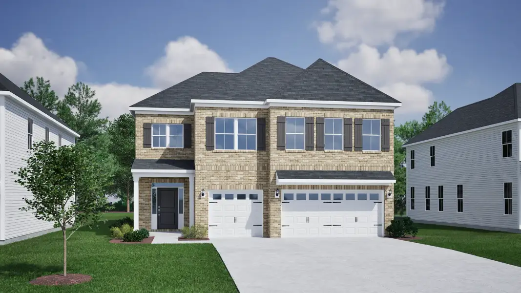Representative exterior photo of a completed home built from the Saluda II - Vanguard Collection by Mungo Homes in Porter Ridge, Elgin, SC (Image 19).
