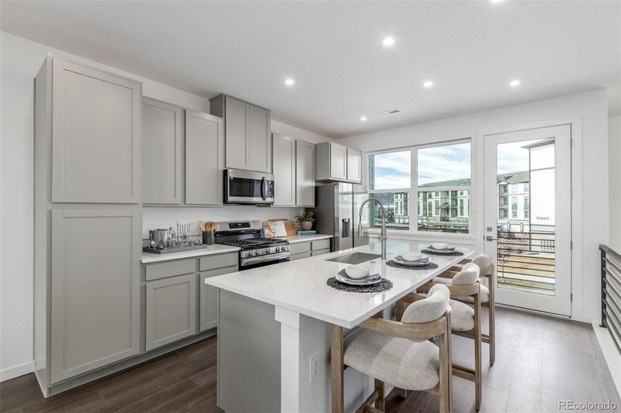 Furnished interior view inside a new home in The Commons at Victory Ridge, Colorado Springs (Image 7).