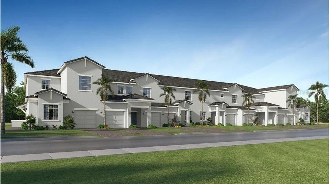 Front exterior of a new home in Wellen Park Golf & Country Club, Venice, FL, highlighting curb appeal (Image 1). Front exterior of a new home in Wellen Park Golf & Country Club, Venice, FL, highlighting curb appeal (Image 1).
