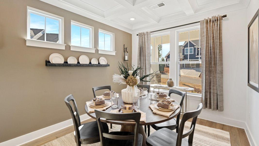 Representative furnished interior of a home built from the Finley by DRB Homes in Fox Hollow, Spartanburg (Image 3).