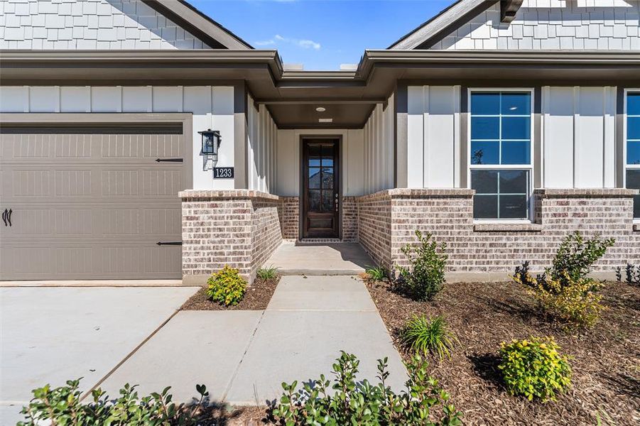Exterior details and patio area of a home in Covenant Park, Springtown (Image 1). Exterior details and patio area of a home in Covenant Park, Springtown (Image 1).