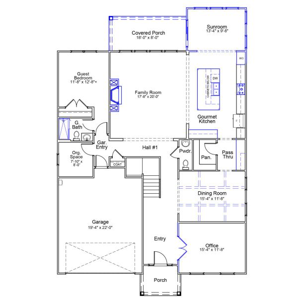 2D floor plan layout of this home in Grand Park, Leland, NC (Image 3). 2D floor plan layout of this home in Grand Park, Leland, NC (Image 3).