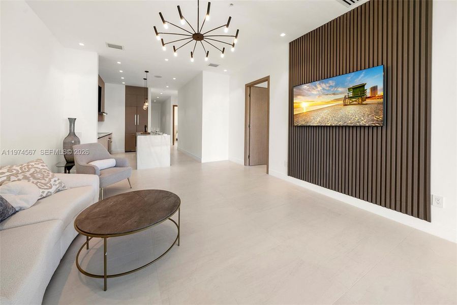 Furnished interior view inside a new home in , Delray Beach (Image 8). Furnished interior view inside a new home in , Delray Beach (Image 8).