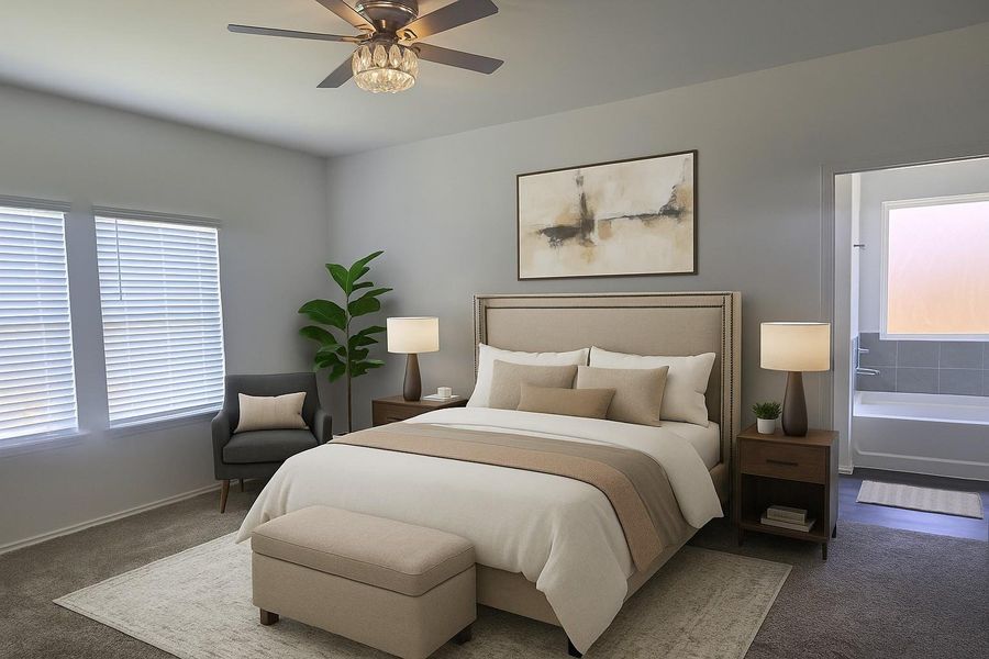 Furnished interior view inside a new home in River Ranch Meadows, Dayton (Image 10).