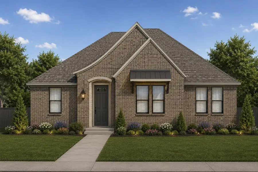 Representative exterior photo of a completed home built from the The Rosewood by Lillian Custom Homes in Dominion Park, Waxahachie, TX (Image 2). Representative exterior photo of a completed home built from the The Rosewood by Lillian Custom Homes in Dominion Park, Waxahachie, TX (Image 2).