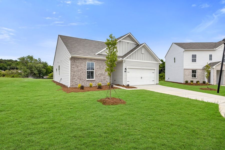 Front exterior of a new home in Three Rivers, Rome, GA, highlighting curb appeal (Image 18).