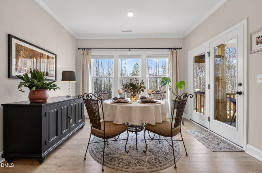 Spacious dining area